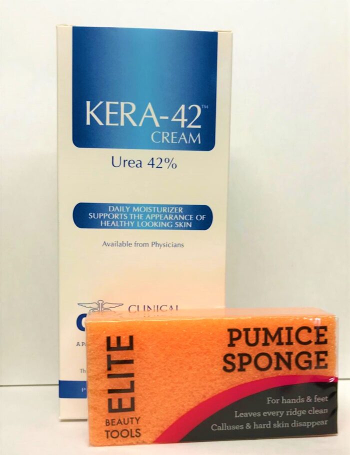 Kera-42 Cream & Pumice Sponge